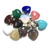 2Pcs Natural Stone Pendant Peach Heart Shaped Semi-precious for Jewelry Making DIY Necklace Bracelet Anklet Craft Accessory