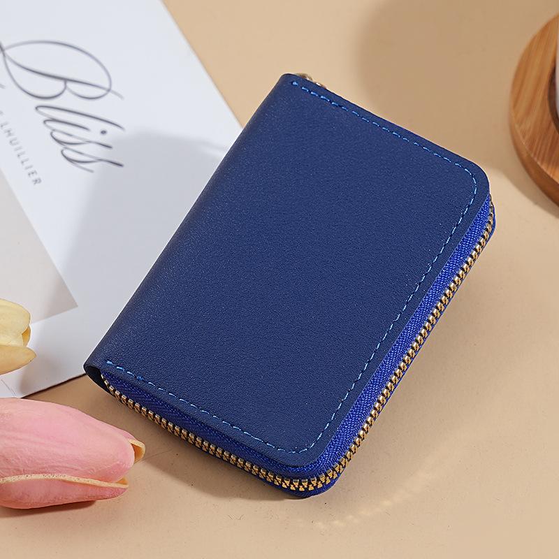 Новый женский чехол из искусственной кожи с несколькими отделениями для карт, кошелек для монет, визитница, однотонный держатель для удостоверения личности и кредитной карты