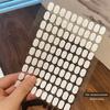 100Pcs/Sheet White Ellipse Manicure Support Double-Sided Adhesive Tape For Nail Art Work Display False Nails Display Stand Tools