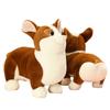 Cute Simulation Dog Stuffed Animal Brown Short Legs Corgi Stuffed Animal Decoration Home for Children's Christmas Gifts