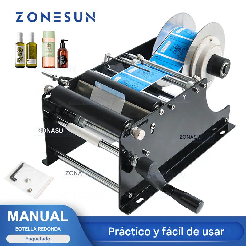 ZONESUN Ручная машина для этикетирования ZS-50 для круглых бутылок