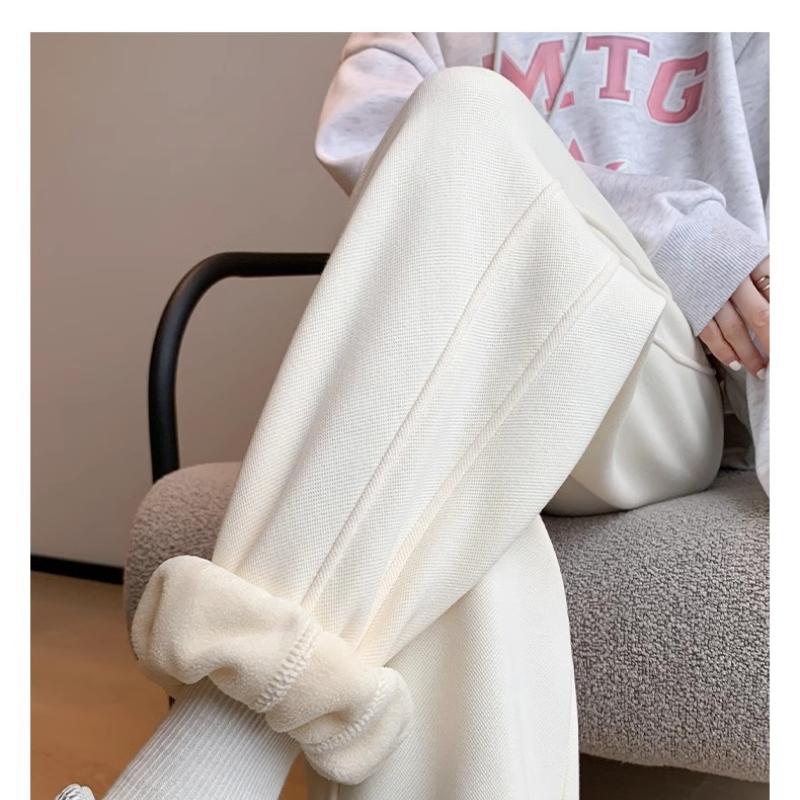 Брюки-бананы с заплатками сбоку, модные спортивные зимние спортивные штаны, толстые плюшевые трикотажные брюки, свободные повседневные джоггеры, женская мода