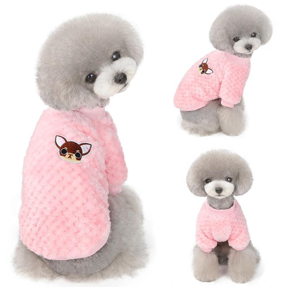 Флисовый зимний теплый джемпер для собак, пальто, свитер, одежда для щенков и кошек, одежда