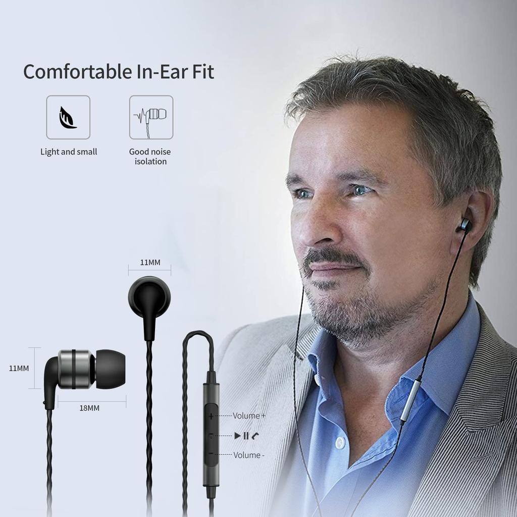 Проводные наушники SoundMagic E80C с микрофоном, Hi-Fi стерео наушники для аудиофилов, Шумоизолирующие наушники, Супер бас, Удобная посадка
