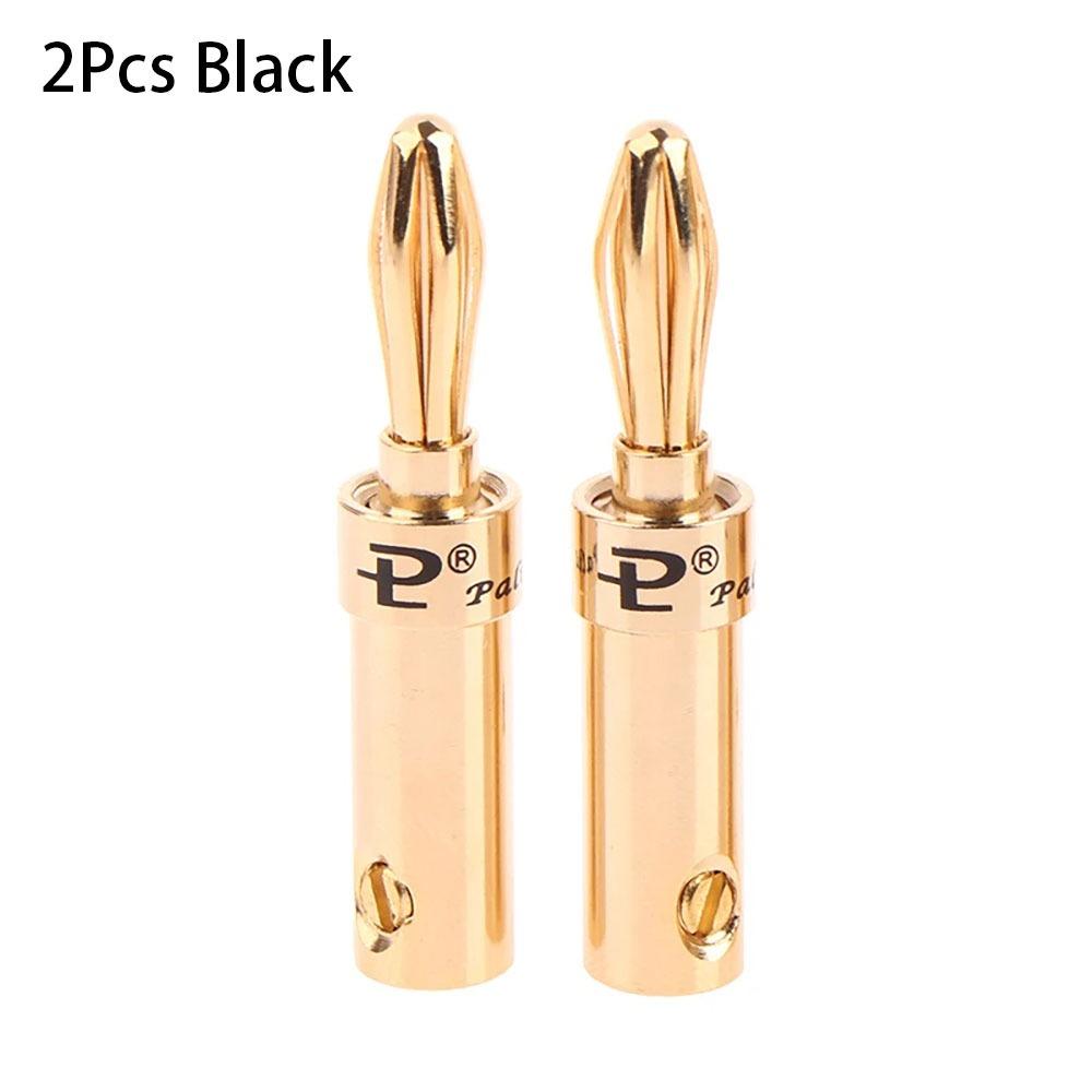 2 шт. Музыкальный акустический кабель Cross Banana Speaker Plug Black Red Audio Banana Connectors