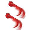 2Pcs Clip-On Artificial Red Birds with Glitter Feather Simulation Feather Birds  Home