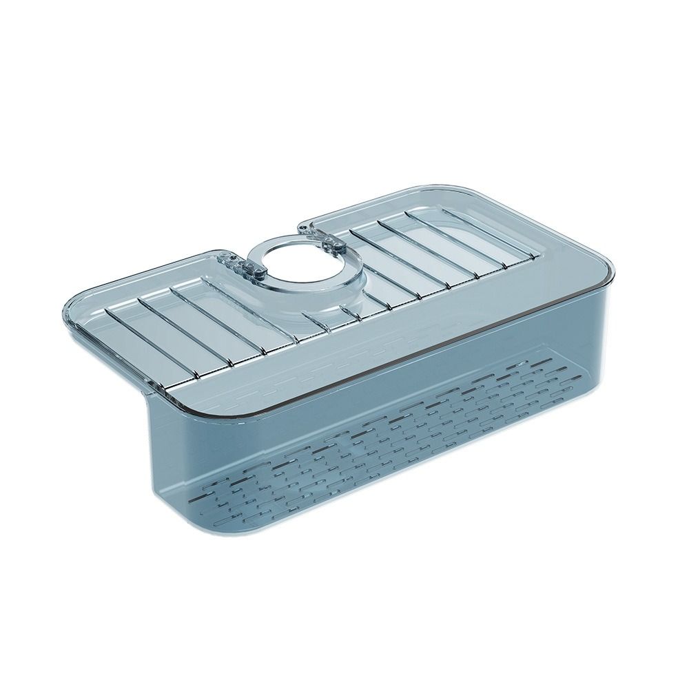 Non-Slip Faucet Wipes Shelf Plastic Sink Drainer Rack Sink Sponge Rag Drainer Rack for Kitchen