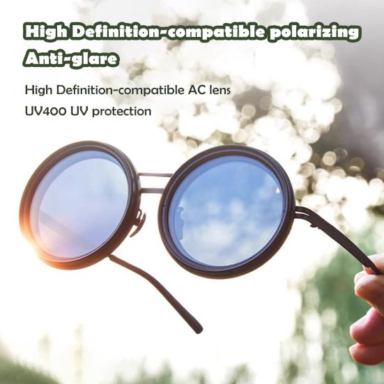 Солнцезащитные очки с регулируемым фильтром нейтральной плотности, 1-9 передач для комфорта, прозрачные поляризованные круглые очки с защитой от синего света
