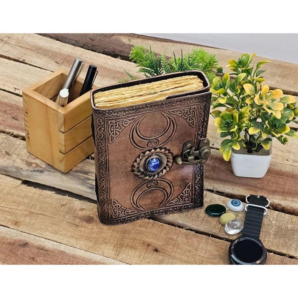 Кожаный журнал Книга заклинаний богини тройной луны книга теней Гримуар Декл