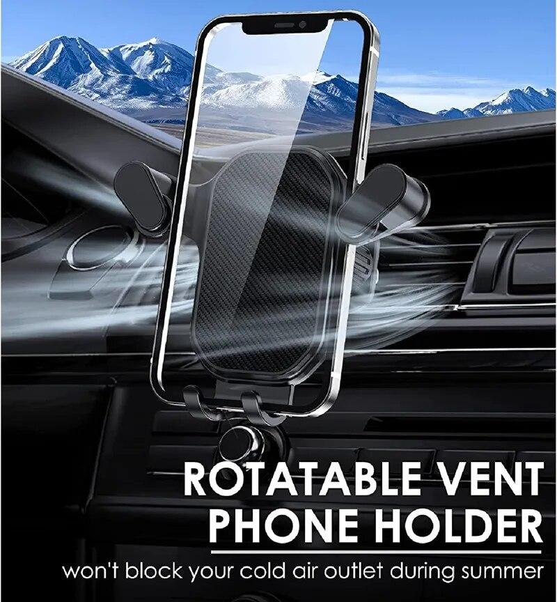 Автомобильный держатель для телефона, подставка на вентиляционное отверстие, гравитационное автомобильное крепление, GPS, смартфон, мобильный телефон, поддержка в автомобиле для iPhone, Samsung, Xiaomi, LG
