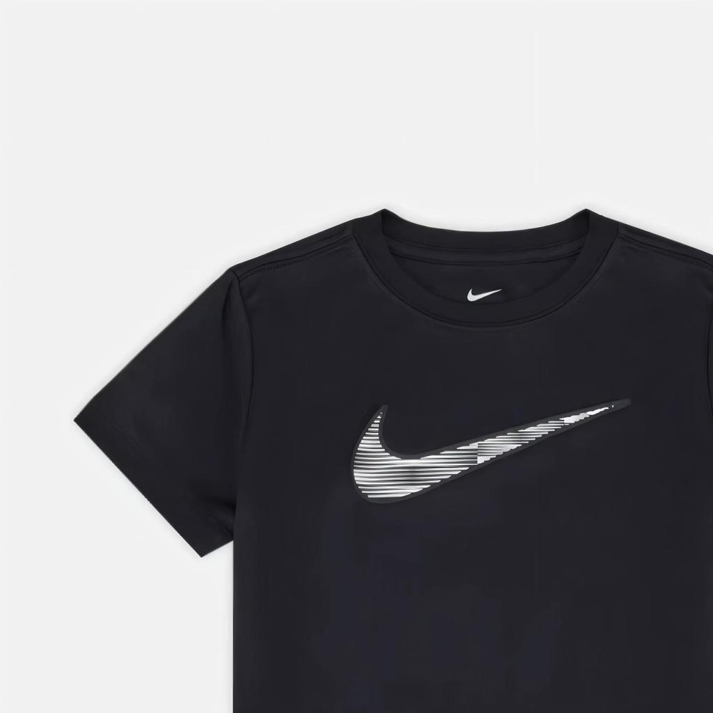 Nike Детская футболка Dri Fit черного цвета, для детей от 3 до 7 лет, IB8224-010