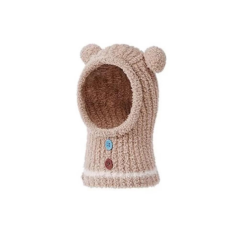 Plush Balaclava Pullover Hat Rabbit Kids Hooded Beanie Warm Ear Protection Scarf Cap Outdoor