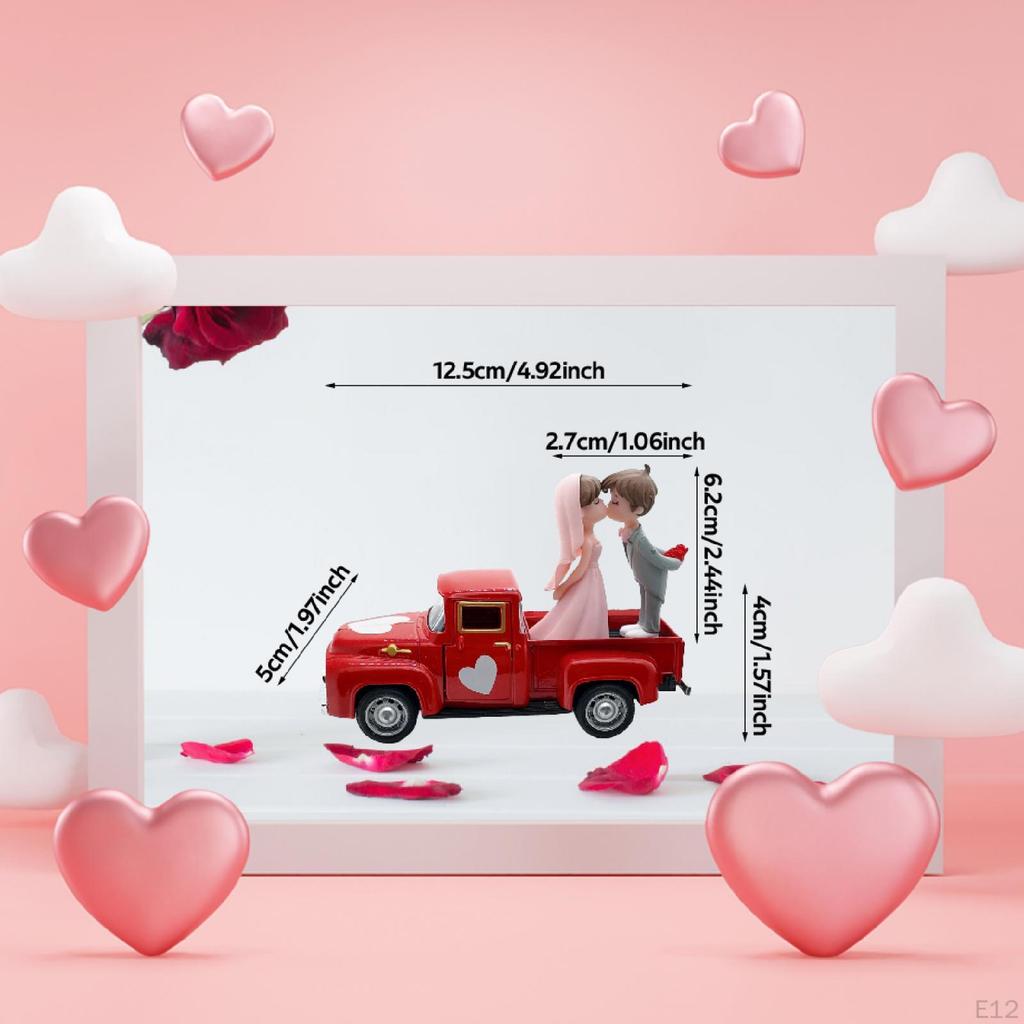 Фигурка пары, модель пикапа, центральный элемент для настольной экспозиции на День святого Валентина