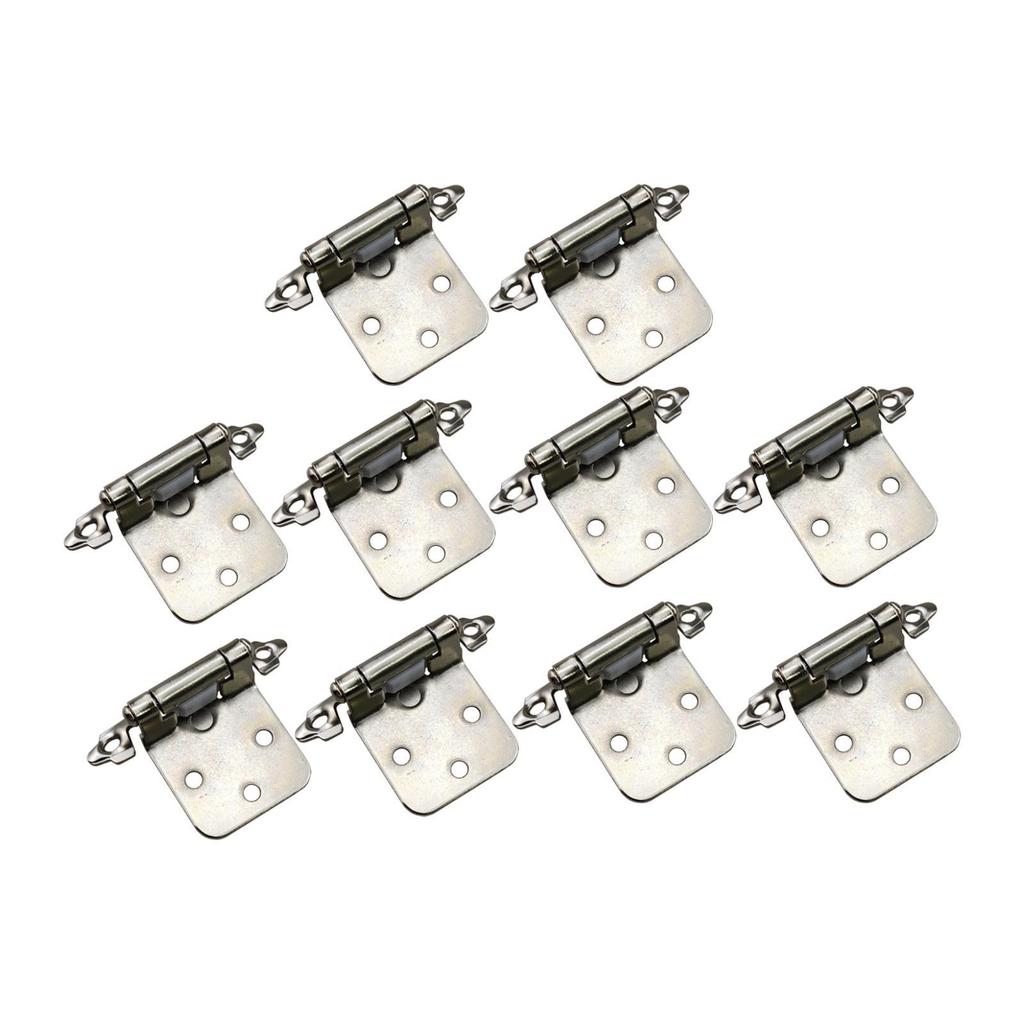 10 Pieces Self Closing Hinges Metal Flush Mount Kitchen Cabinet Door Hinges
