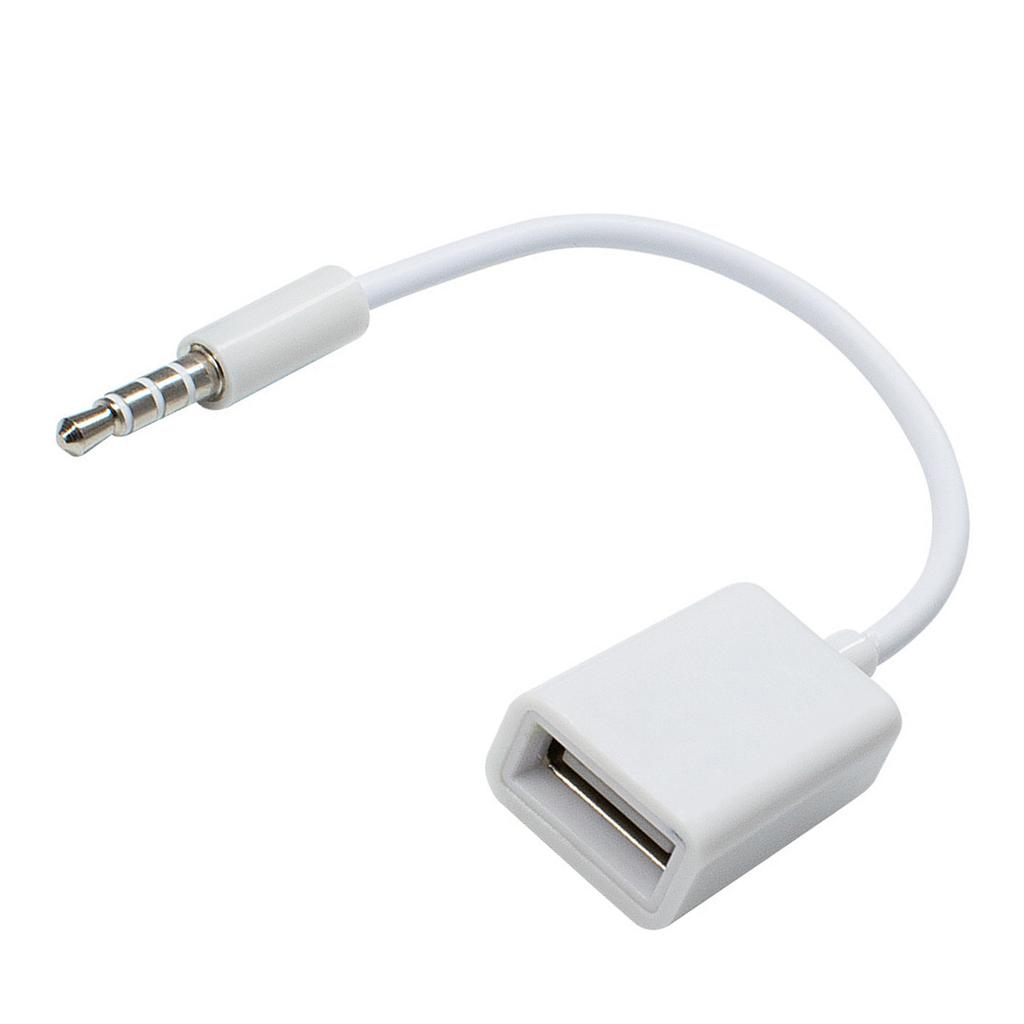 Универсальный 3,5 мм USB-AUX конвертер Соединительный шнур Подходит для воспроизведения звука и музыки в автомобиле, подключения стереоисточников