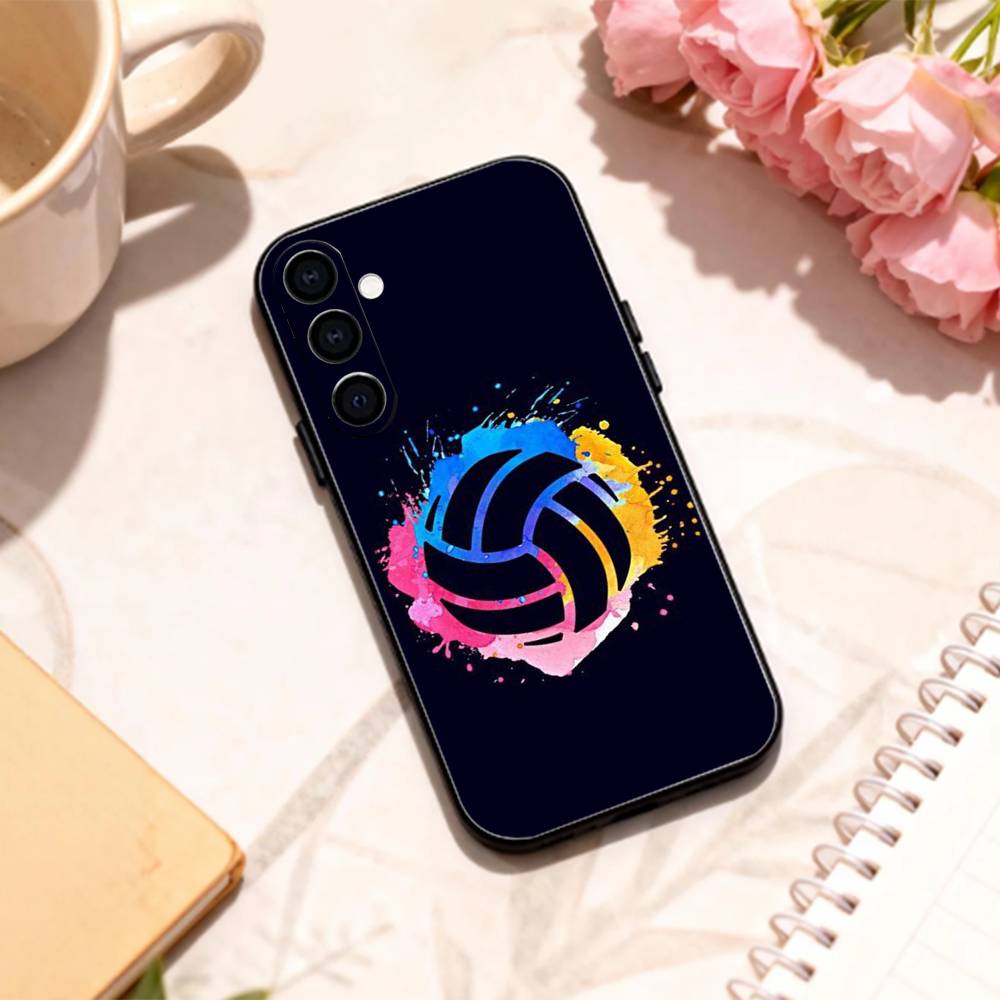 cool Sport Beach V-Volleyball phone Case For Samsung Galaxy A73,A72,A71,A70,A53,A52,A51,Others Soft Black Shell