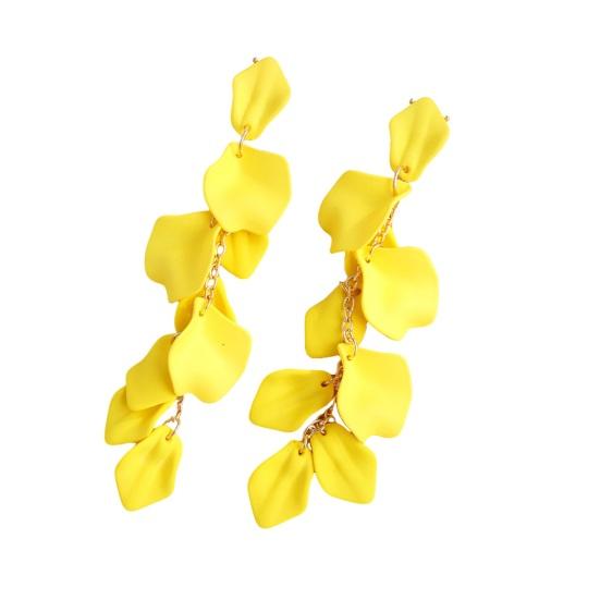 1 пара женских серег-лепестков в стиле ретро, ​​антиаллергенные легкие украшения для ушей, ювелирные изделия, подвесные серьги для выпускного вечера, коктейля, длинные висячие серьги