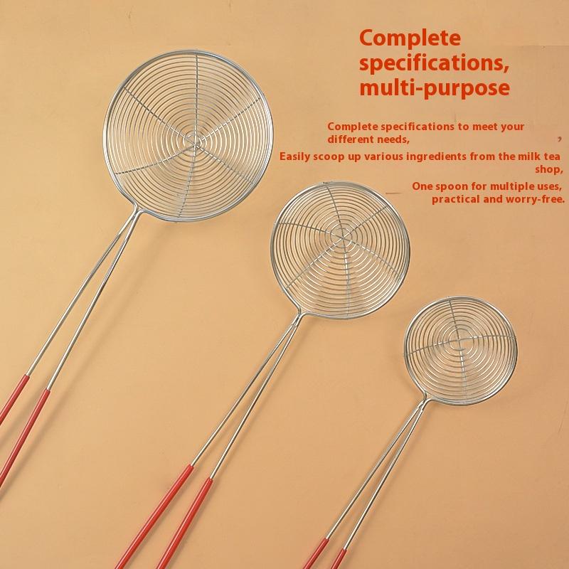 Ложка для тапиоки, Сито для тапиоки, Сито для боба, Нержавеющая сталь, Принадлежности для молочного чая, Стальная кухонная подвесная утварь