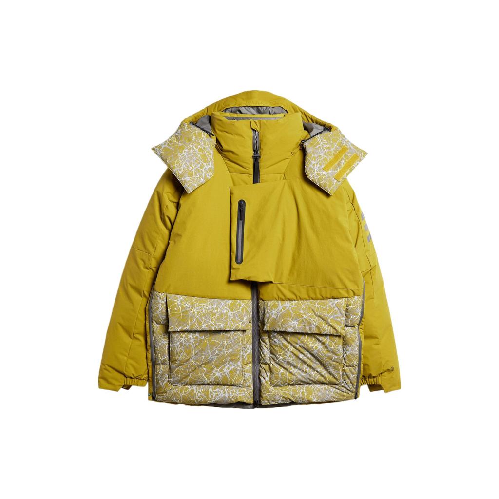 Adidas X And Wander Terex Solid Color Three-Stripe Zip Hoodie Jacket Men Jackets Yellow HN6942