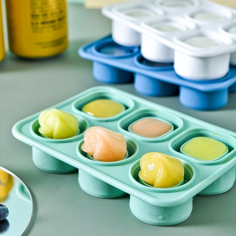 Разноцветная складная силиконовая форма для мороженого на 6/8 ячеек, набор для изготовления коробок для мороженого, шоколадных конфет, желе, мыла и свечей