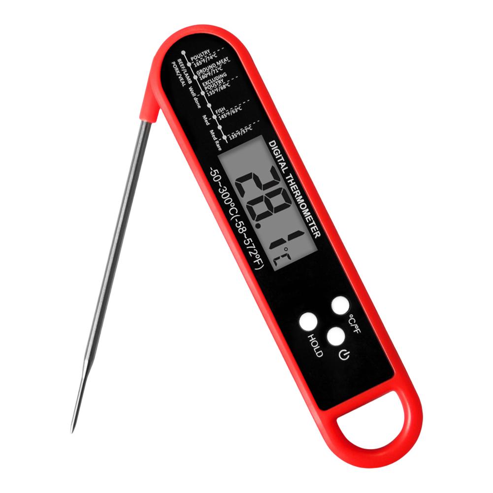 Цифровой пищевой термометр со складным зондом, термометр для масла, термометр для приготовления мяса на кухне, для гриля и барбекю на открытом воздухе