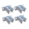 4 Pieces Awning Wall Bracket Accessories White Replace Parts Shade Canopy Support Aluminum Alloy for
