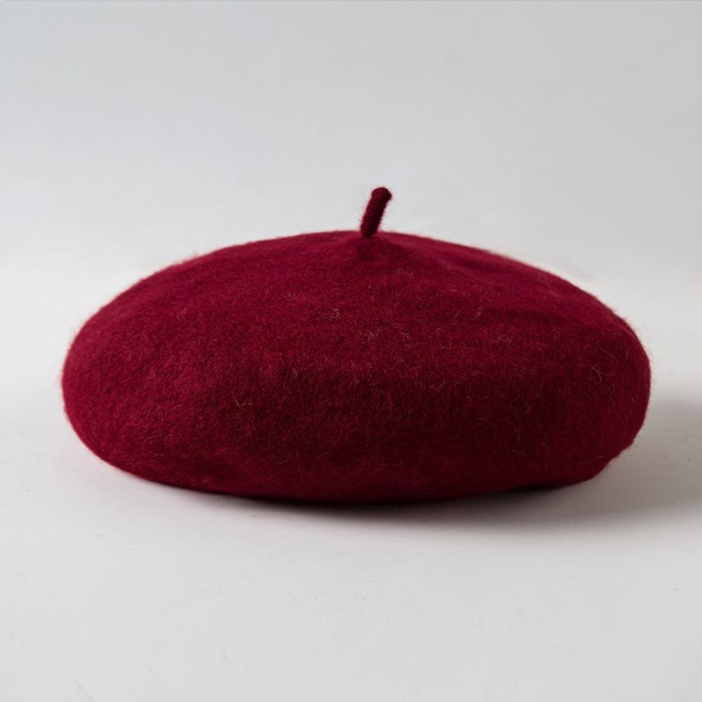 Warm Women Wool Beret Elastic Artistic Hat Elegant Painter Cap Autumn