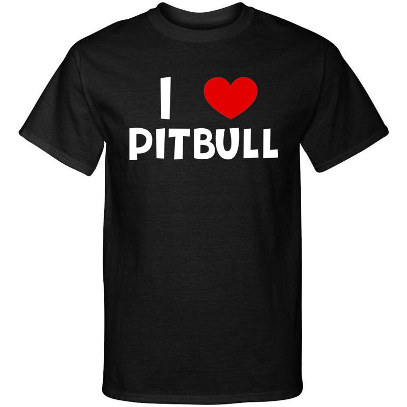 Я люблю питбуля Я люблю питбуля Премиум Модная Графическая Футболка