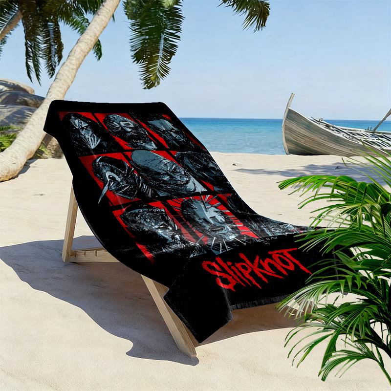 Metal Music Icons beach towel soft Beach towel for vacation photos quick-drying swim towel swim Outdoor pool towel beach Fashion Comfort beach towel