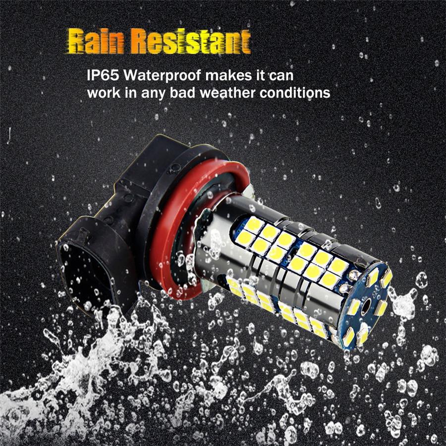 2 шт. H11/H8/H9 Белые Светодиодные Лампы Высокой Мощности H11 Ближний Свет + 2 шт. H11 H8 Светодиодные Лампы Противотуманного Света Комплект для Переоборудования