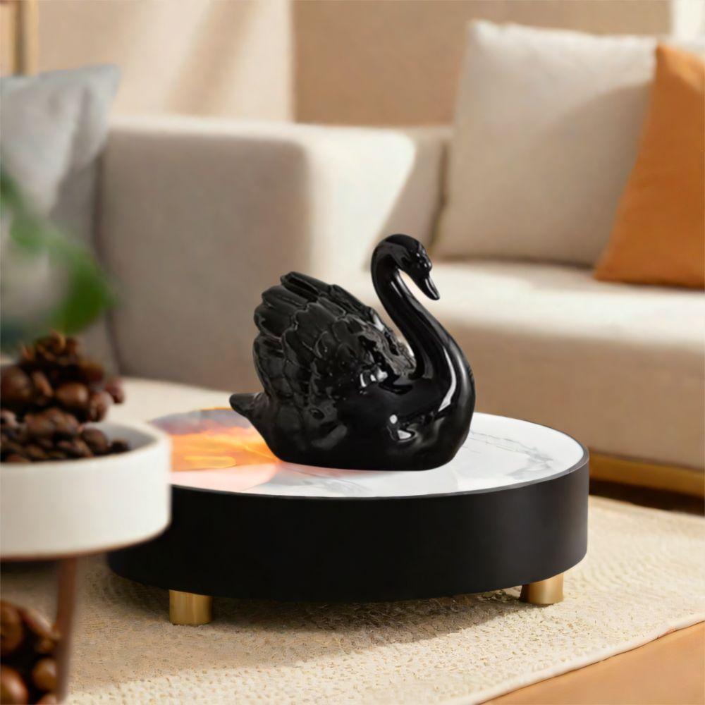Elegant White Swan Statue Unique Swan Couple Figurine Nordic Black Swan Ornaments  Wedding Gift