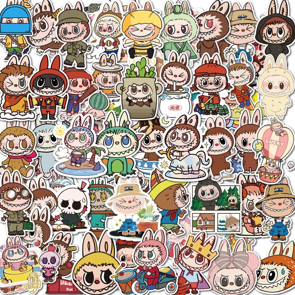 50Pcs Cute Monster Cartoon Stickers - DIY Waterproof Stickers for Phones Guitars Laptops Luggage and Mugs - Kids' Toys