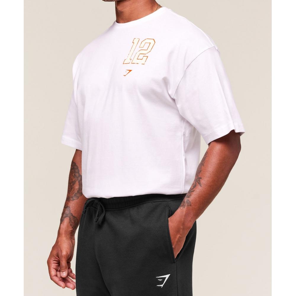 Gymshark Кампус Футболка белая A4b2j Wb57