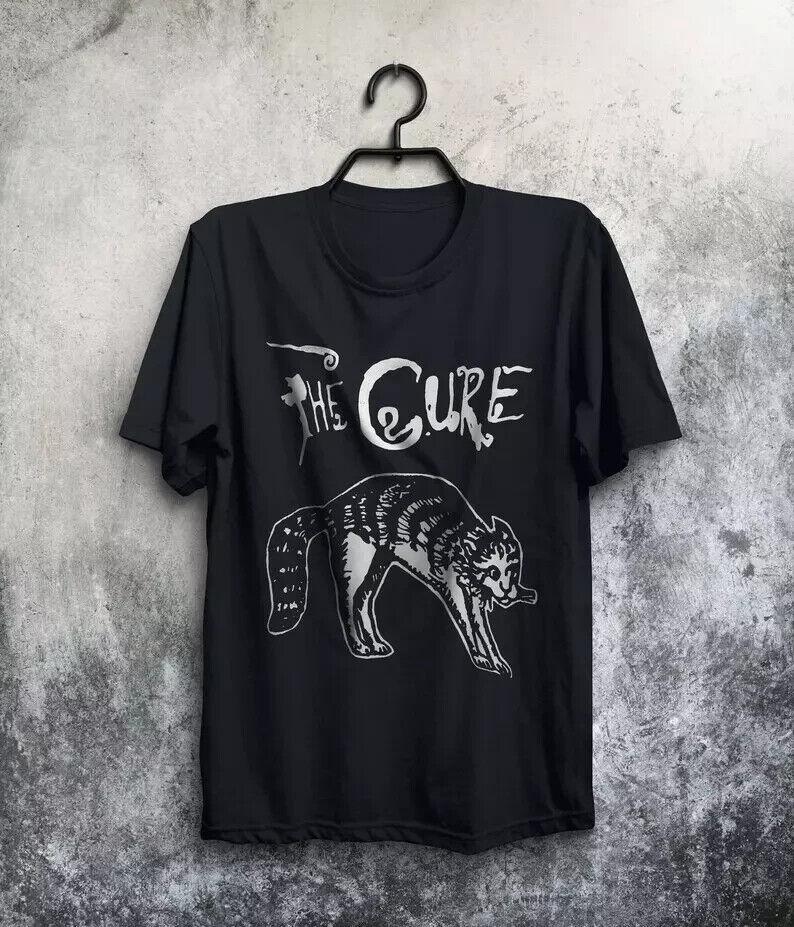 The Cure Редкое Кошачье Искусство Винтажный дизайн Футболка Унисекс Футболка