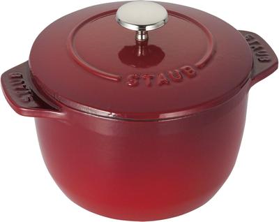 Staub Кокот де ГОХАН Вишня Маленькая рисоварка из чугуна для риса Японская La Cocotte de GOHAN "La 12cm" Кокот, вместимость 1 чашка, эмаль, [Официальный