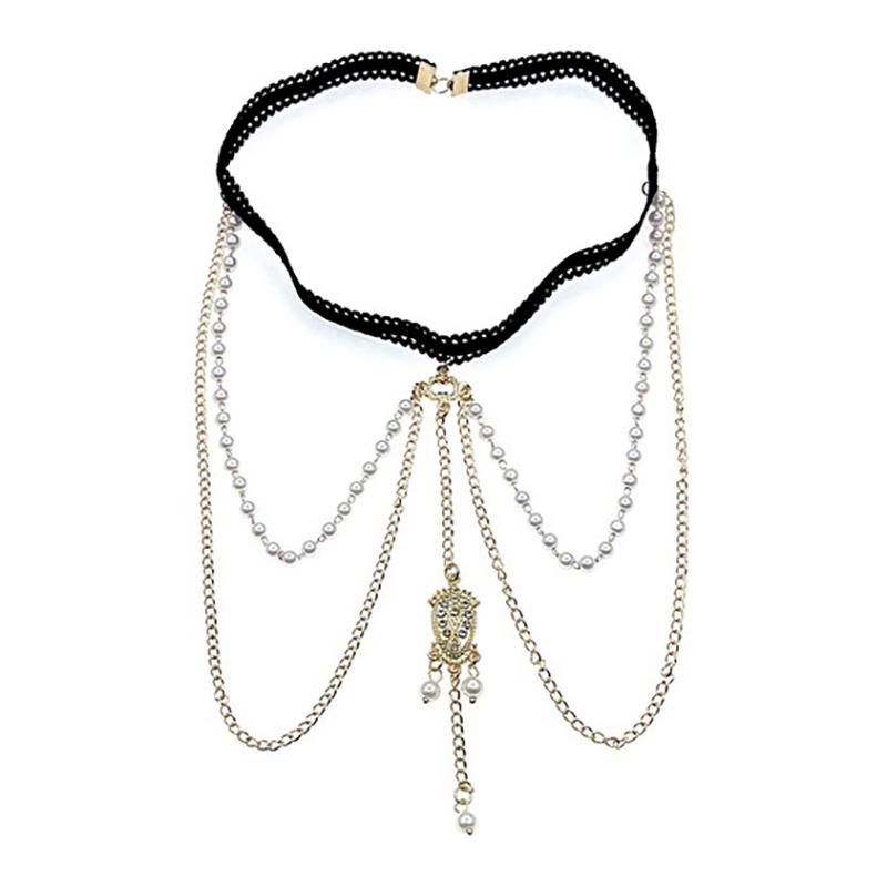 Пляжный Золотой Цвет Многослойная Жемчужная Цепочка на Бедро Женский Тренд Цепочка на Ногу Бахрома Геометрические Украшения для Тела