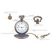 Flip With Necklace Vintage Pocket Fob Watches Steampunk Pocket Watch