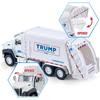 Patriotic Pull-Back Garbage Truck Toy,Trump Garbage Truck Collectibles,ABS Plastic Vehicle for Kids, Fun Collectible Car for Pretend Play and Racing