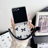 Применимо к Samsung ZFlip7/6 прозрачный чехол для мобильного телефона ZFlip5 складной экран 4 ремешка 3 бант противоударный защитный чехол