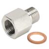 Pressure Gauge Sender Adapter Leakproof Stainless Steel 18in NPT Female To M10x1.0 Male Adapter