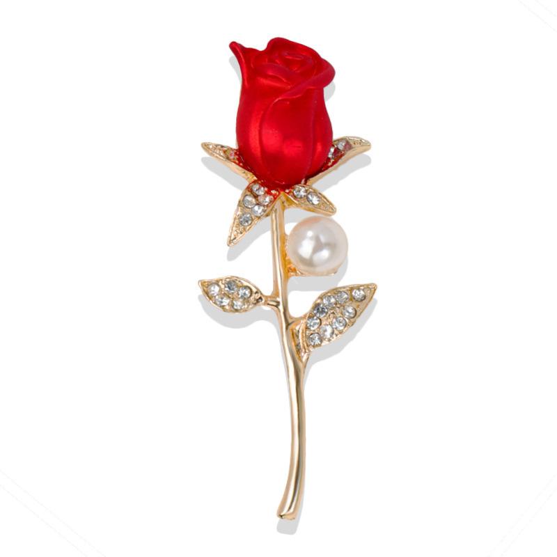Rose Pearl Brooch Retro Elegance Temperament Suit Corsage Sweater Accessories