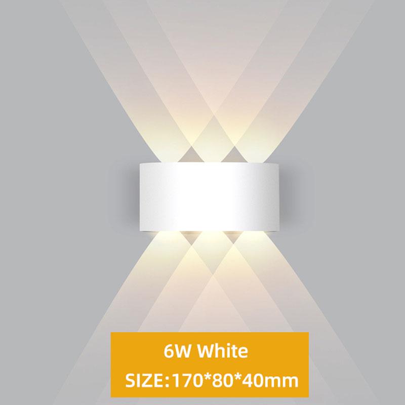 Aluminum LED Wall Lamp Waterproof IP65 Outdoor Garden Lights 2-12W Interior Wall Light for Room Decor Pathway Street Lighting