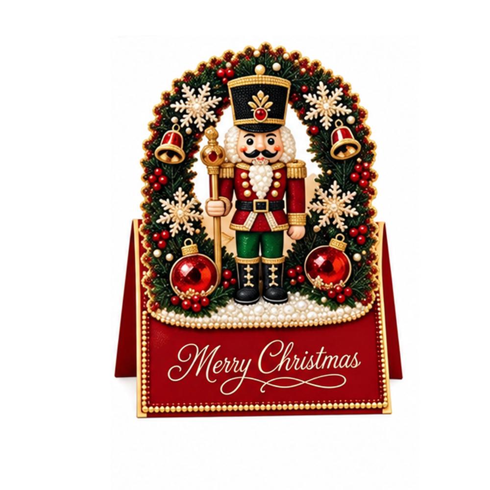 With Envelope Diamond Art Christmas Card 3D Pop Up DIY Christmas Card Pop Up Card Holiday Greeting