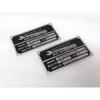 PAIR OF DATA PLATES FOR BUILT NOT BOUGHT HOT RODE  |Fit For