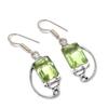 Green Amethyst Gemstone 925 Sterling Silver Gift Jewelry Earring 1.81"