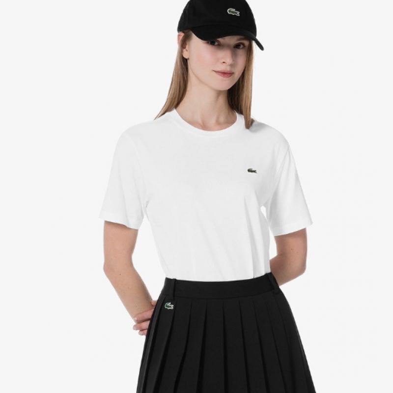 Lacoste Женская базовая футболка с круглым вырезом и коротким рукавом Tf545e 54g 001
