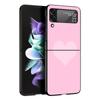 Золотой розовый блестящий чехол для телефона с сердечками для Samsung Galaxy Z Flip 3 4 5 Чехол для Samsung Z Flip3 Flip4 Жесткий чехол-бампер для ПК