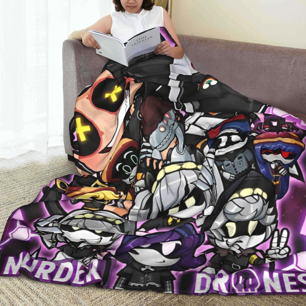 Плед Chibis Murder Drones для дивана Uzi Doorman Пушистый Мягкий Плюшевый Плед 50x60 Дюймов Разные Размеры Покрывало