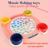 Электрические милые игрушки для рыбалки Музыкальные вращающиеся забавные игры для рыбалки Магнитные игрушки