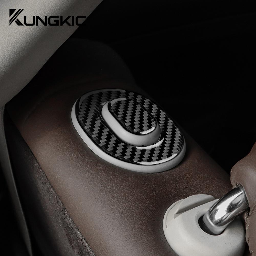 Настоящая мягкая карбоновая наклейка для Fiat 500 2008 2009 2010 2011 2012 2013 2014 2015 Аксессуары для складной панели заднего сиденья автомобиля